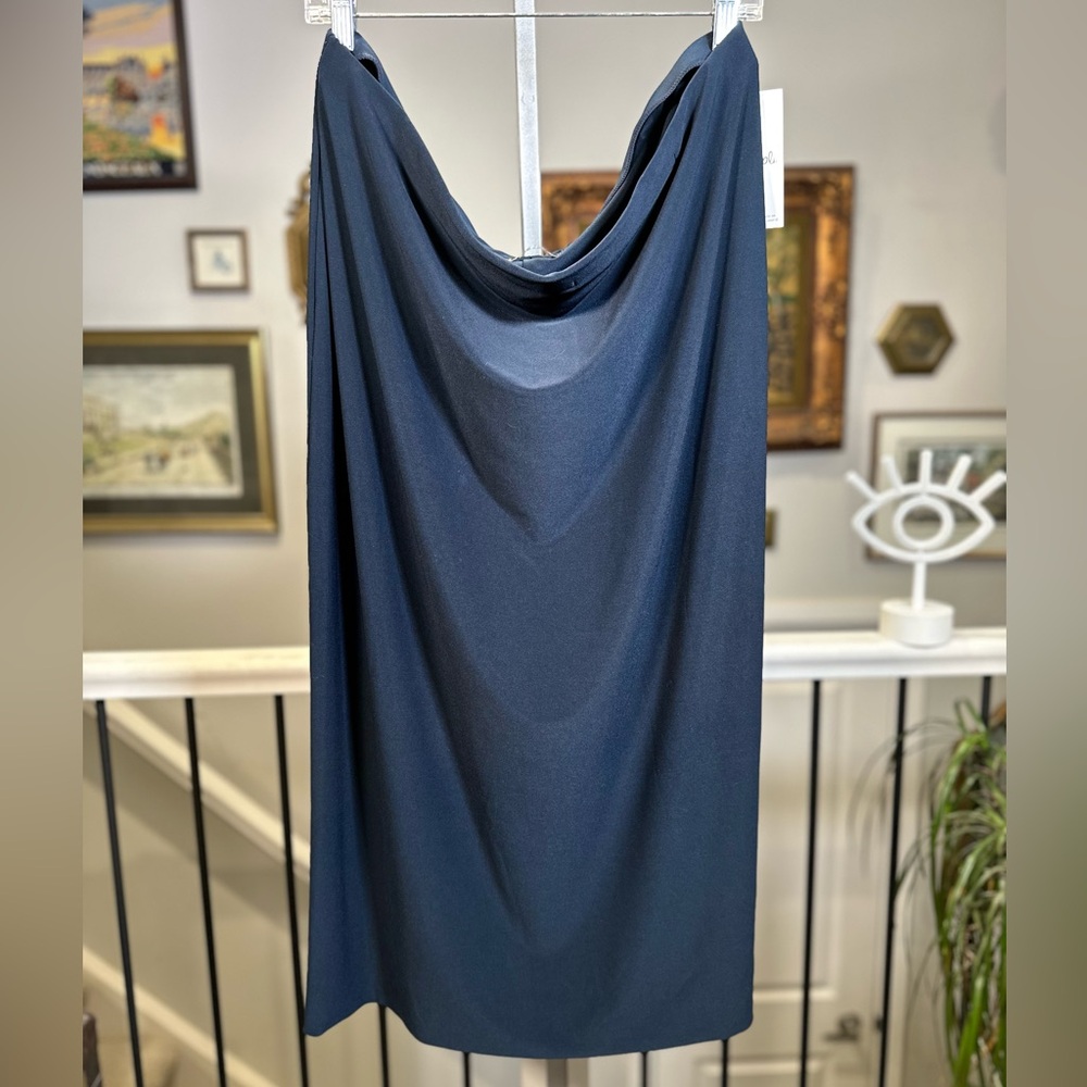 Sympli Tube Skirt Navy Blue Size 18 Long Pencil Maxi